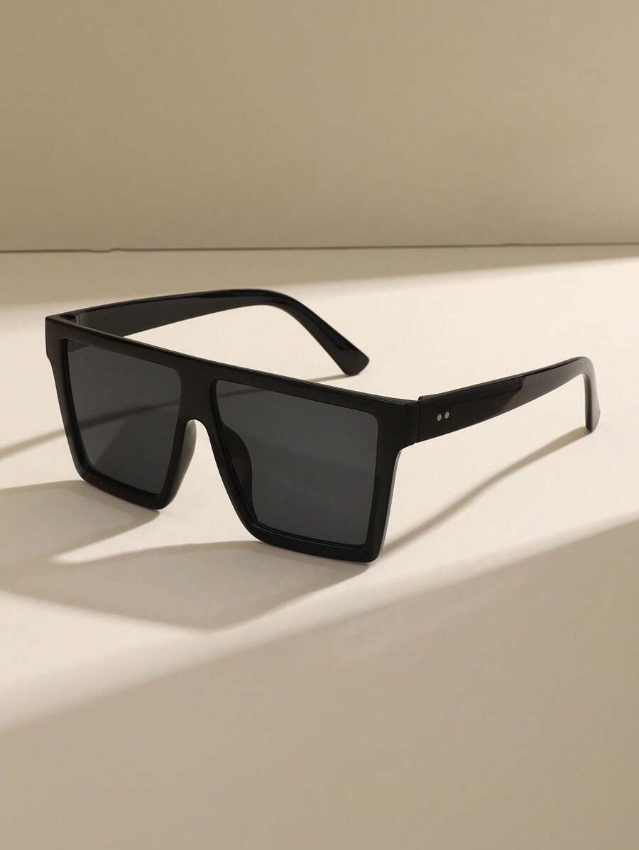 Bold Black Square Frame Glasses for Men – Modern & Sophisticated Eyewear